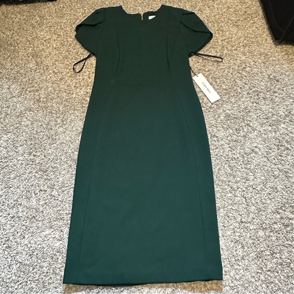 Calvin Klein Forest Green Midi Dress